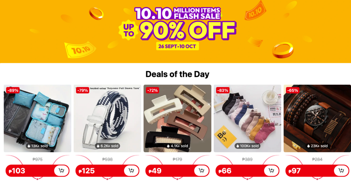 Temu Flash Sale 