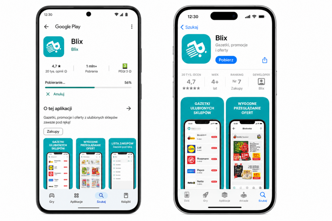 blix in App Store and Ch Play